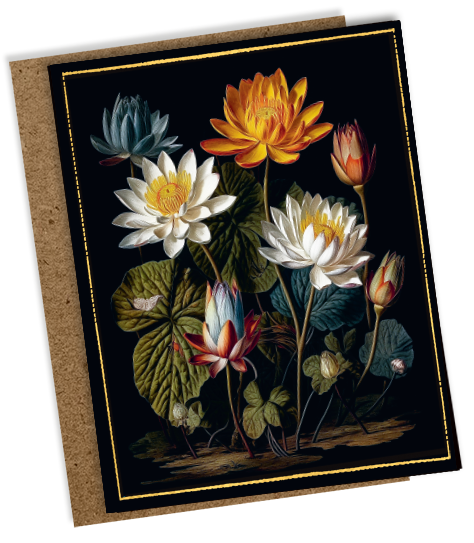 Mini atvirukas Flowers Water Lily   9.5x12.2