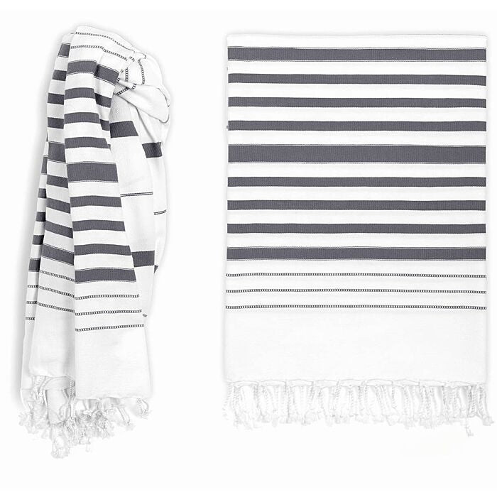 Pirties rankšluostis MARINE White - Dark Grey