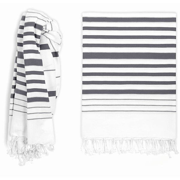 Pirties rankšluostis MARINE White - Dark Grey