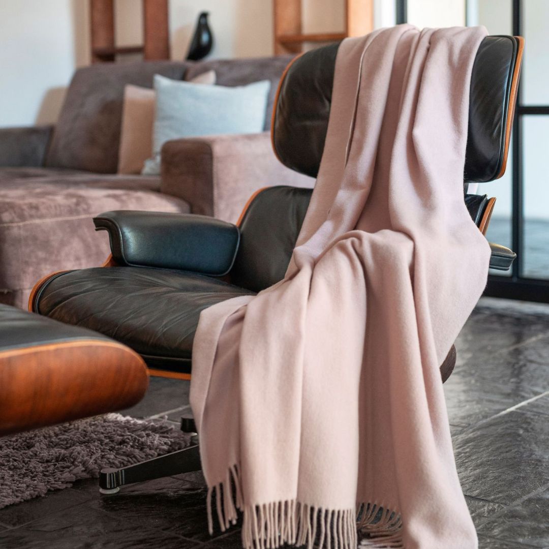 Dvipusis kašmyro pledas dūminė rožė