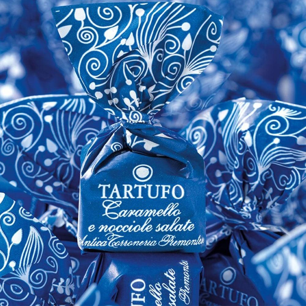 Šokoladiniai triufeliai TARTUFI DOLCI AL CARAMELLO E NOCCIOLE SALATE  200 g - THE HOME STORY