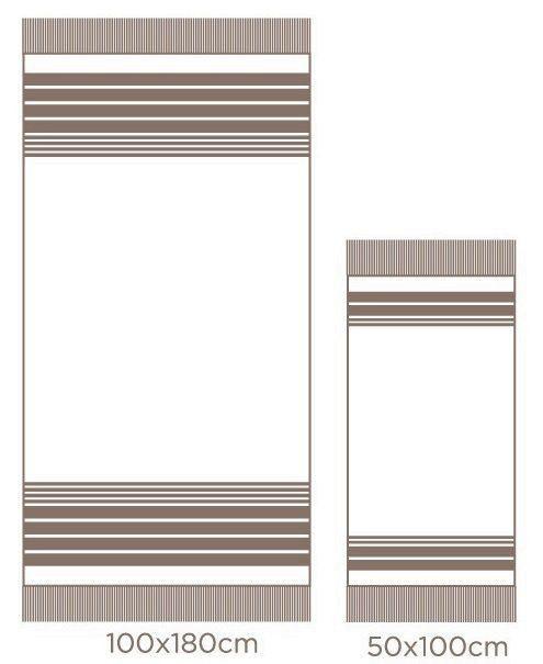 Rankšluostis MARINE White - Steel Blue - THE HOME STORY