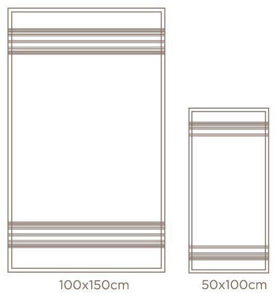 Rankšluostis MEYZER White - Dark Grey - THE HOME STORY