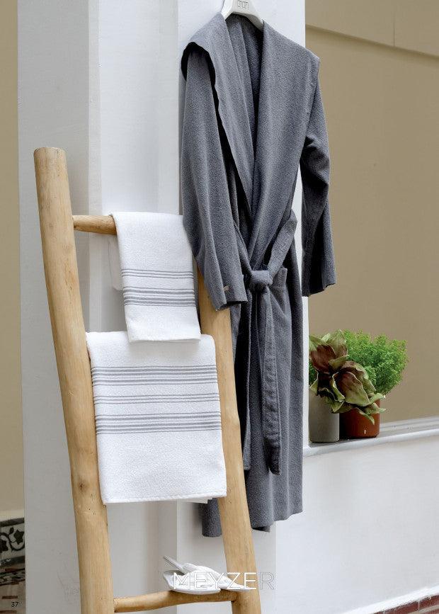 Rankšluostis MEYZER White - Dark Grey - THE HOME STORY
